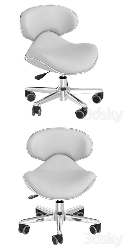Salon Smart Ergonomic Pedicure Stool Gray